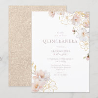 Wunderbarer Blush & Gold verzaubert Quinceanera