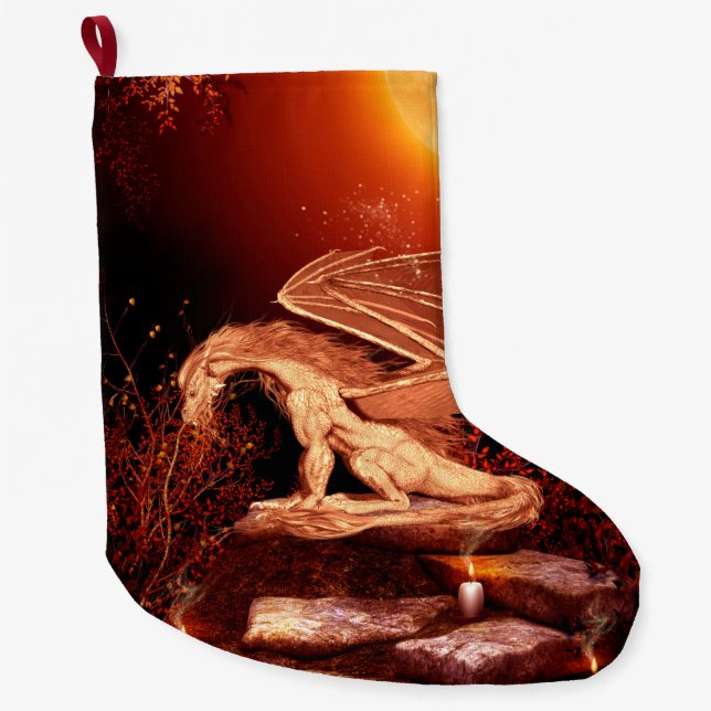 Wunderbarer Drache Großer Weihnachtsstrumpf (Vorderseite)