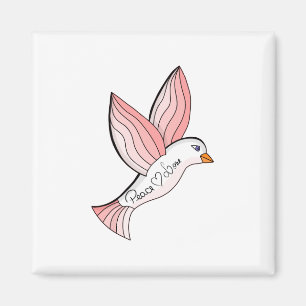 Wunderbarer Frieden und Liebe Taube Magnet