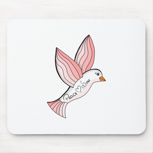 Wunderbarer Frieden und Liebe Taube Mousepad (Vorne)