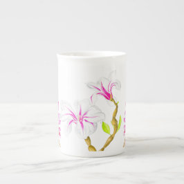 Wunderbarer Frühling auf einer Knochen-China-Tasse Prozellantasse