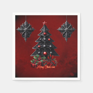 wunderbarer gotischer Weihnachtsbaum Serviette