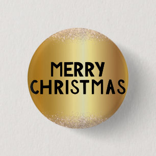 Wunderbarer, Phantastischer, froher Weihnachts-Gol Button