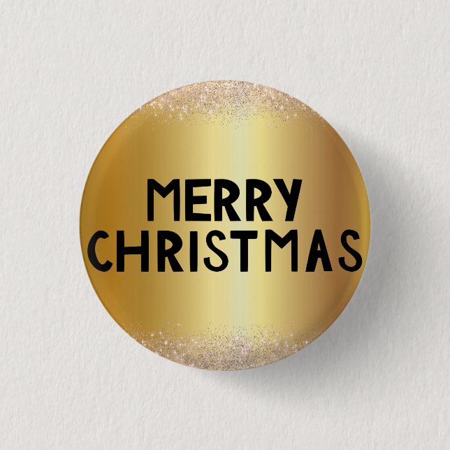 Wunderbarer, Phantastischer, froher Weihnachts-Gol Button (Vorderseite)