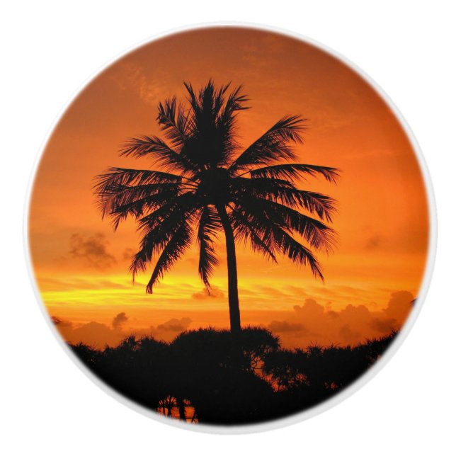 Wunderbarer Sonnenuntergang Keramikknauf (Vorderseite)