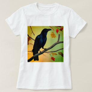 Wunderbarer Spaß raven auf dem Zweig T-Shirt