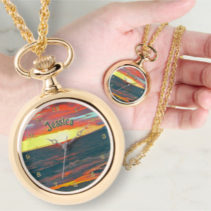 Wunderbarer Tag 1490 Necklace Watch Armbanduhr