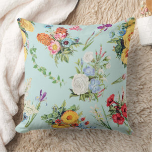 Wunderbares botanisches Blumendesign Kissen