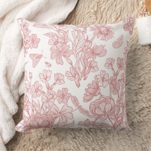 Wunderbares botanisches Blumendesign Kissen