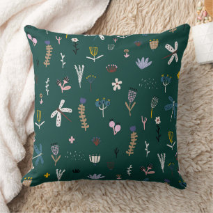 Wunderbares botanisches Blumendesign Kissen