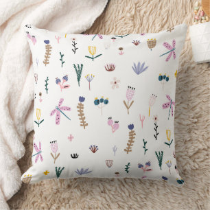 Wunderbares botanisches Blumendesign Kissen