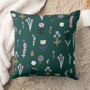 Wunderbares botanisches Blumendesign Kissen