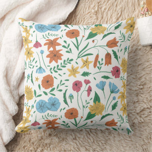Wunderbares botanisches Blumendesign Kissen