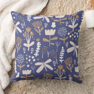 Wunderbares botanisches Blumendesign Kissen