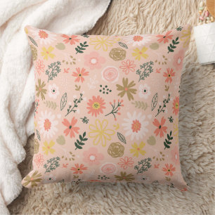 Wunderbares botanisches Blumendesign Kissen