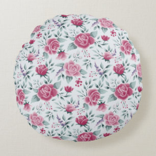 Wunderbares botanisches Blumendesign Rundes Kissen