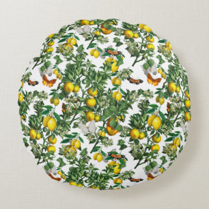 Wunderbares botanisches Blumendesign Rundes Kissen