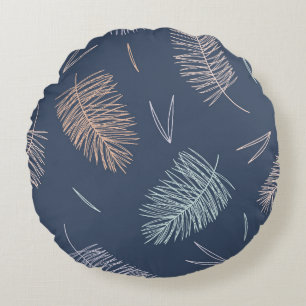 Wunderbares botanisches Blumendesign Rundes Kissen