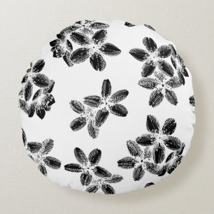 Wunderbares botanisches Blumendesign Rundes Kissen