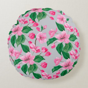 Wunderbares botanisches Blumendesign Rundes Kissen