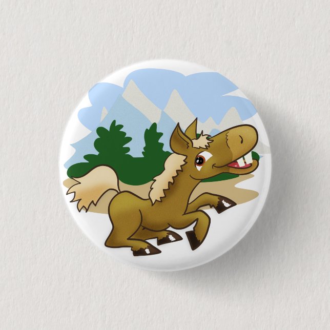 Wunderbares Gallopierpferd Button (Vorderseite)