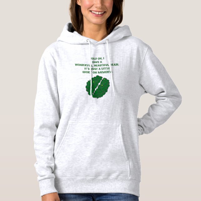 Wunderbares Gehirn nur Kurz auf Speicher Hoodie (Vorderseite)