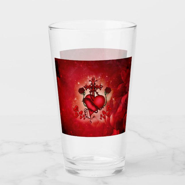 Wunderbares Herz Glas (Vorderseite)