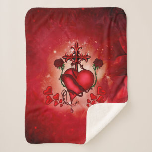 Wunderbares Herz Sherpadecke