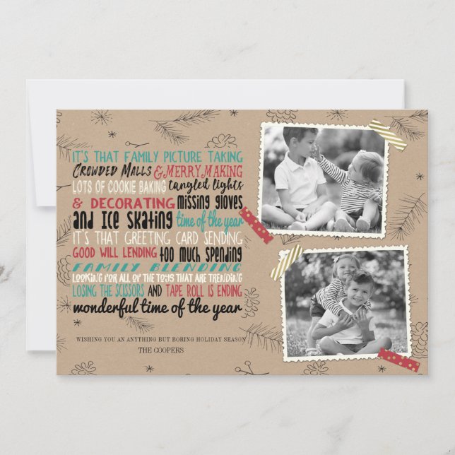 Wunderbares Holiday Chaos Feiertagskarte (Vorderseite)