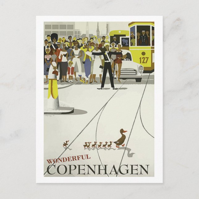 Wunderbares Kopenhagen, Stadt der großen Kultur Postkarte (Vorderseite)