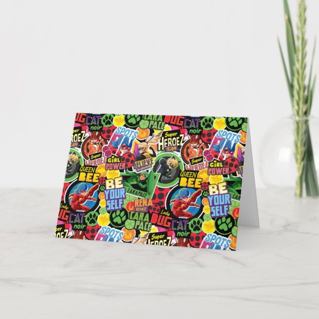 Wunderbares Muster für Superhelden Karte (Vorderseite)