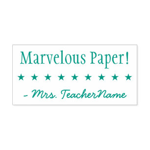 "Wunderbares Papier!" + Name des Tutor-Briefmarke  Permastempel