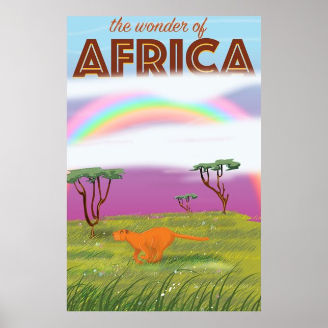 Wunderbares Reiseplakat über Afrika Poster (Vorne)