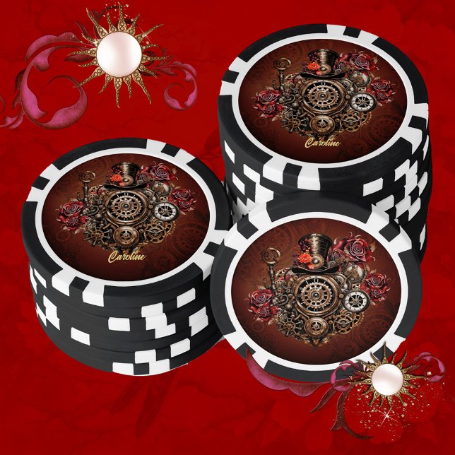 Wunderbares Steampunk-Design Pokerchips (Steampunk design)
