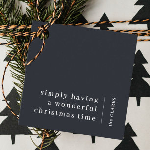 Wunderbares Weihnachten Modernes Minimal Stilvol Geschenkanhänger
