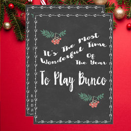 Wunderbares Weihnachtsthema von Bunco Einladung