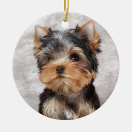 Wunderbares yorkie keramikornament