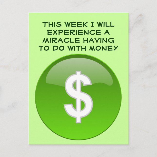 Wundergeld Postkarte (Vorderseite)