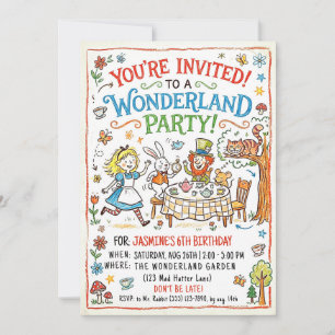 Wunderland-Party-Einladung Einladung