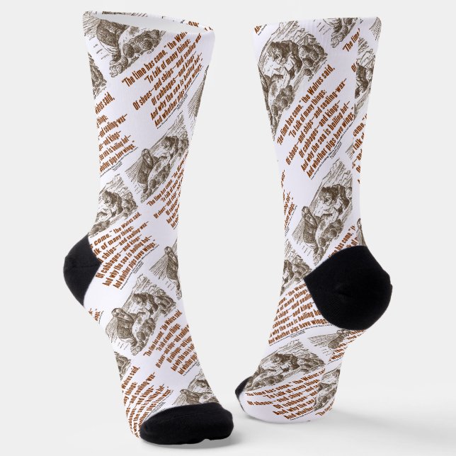 Wunderland Zeit ist durch Glass gekommen Socken (Gewinkelt)