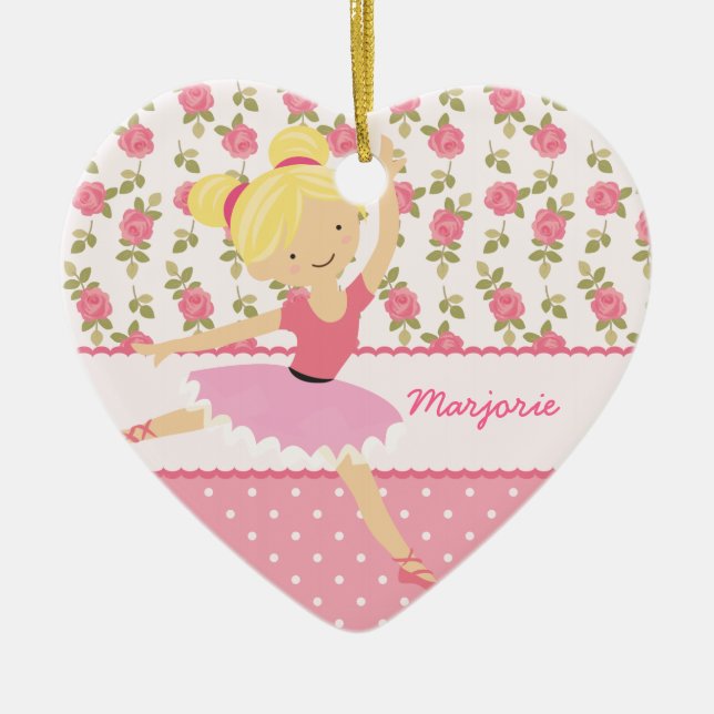 Wunderliche Ballerina-rosa Girly mit Keramik Ornament (Vorne)
