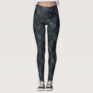 Wunderliche gemusterte Leggings-Grau-mit Leggings