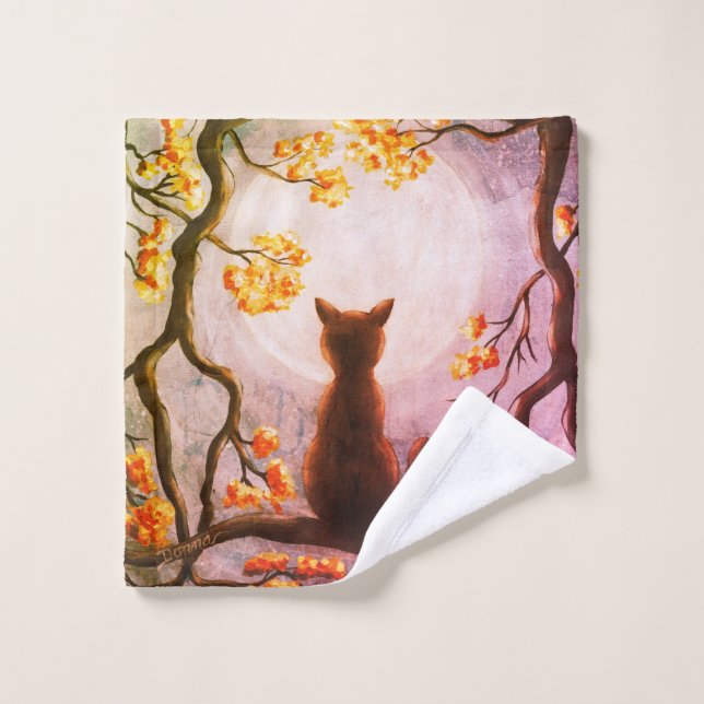 Wunderliche Katze in der Waschlappen (Waschlappen)