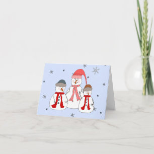 Wunderliche Kunst Fräulein-Snowman Snowmen Feiertagskarte