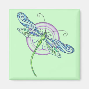 Wunderliche Libelle Magnet
