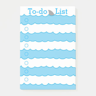 Wunderliche lustige Haifisch-Flosse und Wellen Post-it Klebezettel