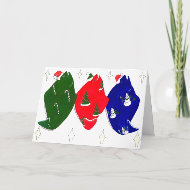 Wunderliche niedliche feiertagskarte (Vorderseite)