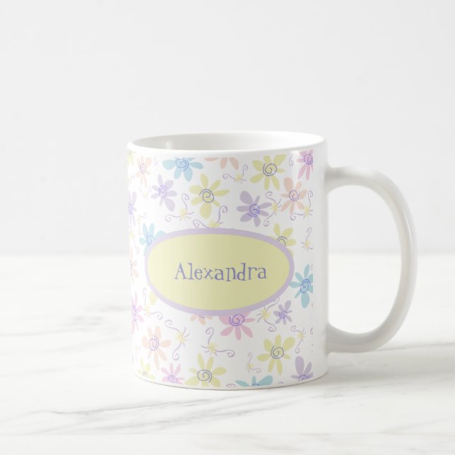 Wunderliche PastellBlumen Kaffeetasse (Rechts)