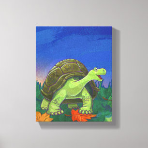 Wunderliche Schildkröten-Kunst Leinwanddruck