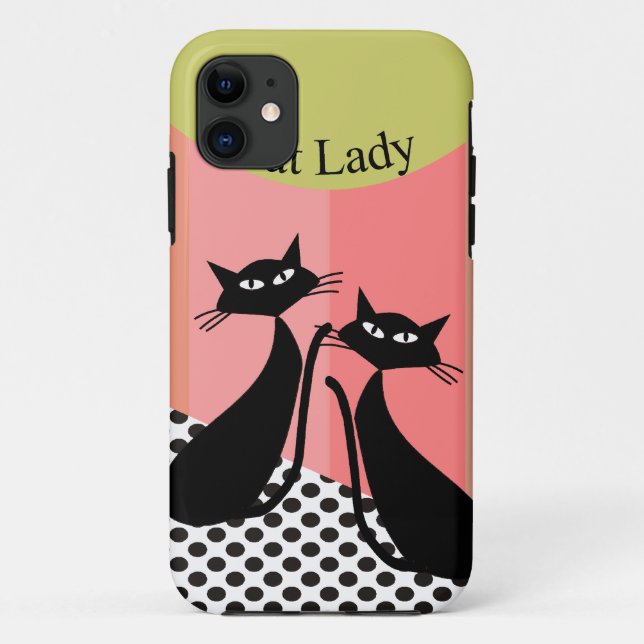 Wunderliche schwarze Katzen-Kunst Case-Mate iPhone Hülle (Rückseite)